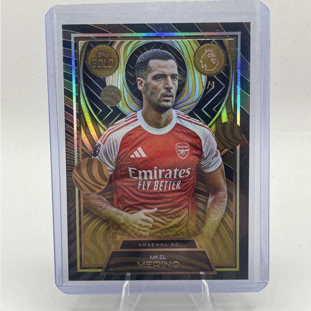 2025-26 Topps EPL Gold Soccer Mikel Merino Gold Auto 1/1 - Arsenal 1/1!