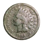 1865 Indian Head Penny Tougher Date Bronze Decent Details Heavy Green Corrosion