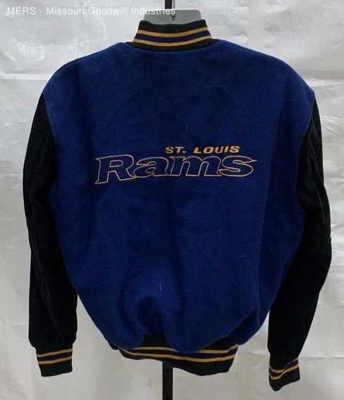 Men's Delong Blue St Louis Rams Varsity Jacket Outerwear Size L American NFL - Image 2 of 4