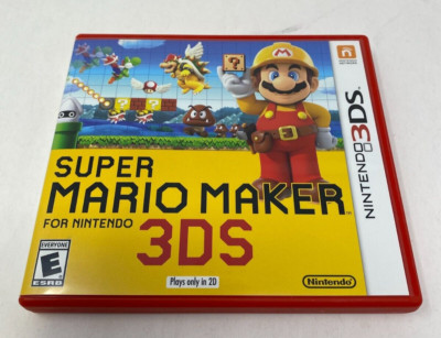 Case and Manual Only NO GAME Super Mario Maker Nintendo 3DS Authentic 2