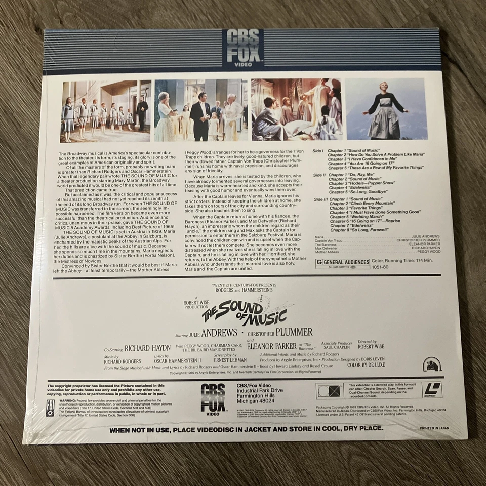 Звуки музыки (1965) / LD лазерный диск лазерный диск - 1051-80 / - Изображение 2 из 2