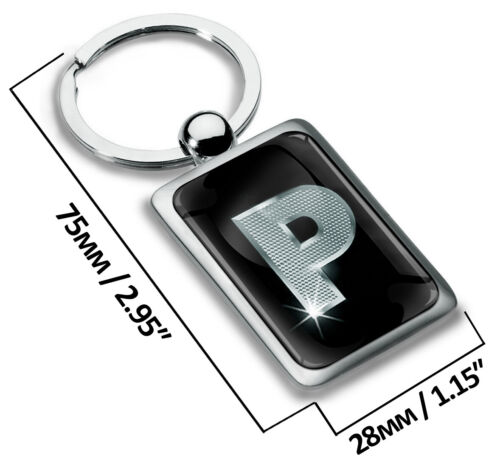 A - Z Alphabet Letter Initial Metal Keyring Keychain with Giftbox Key Ring Chain - Foto 43 di 64
