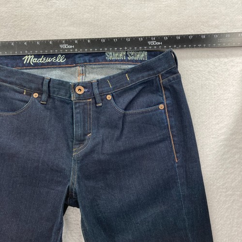 Madewell Skinny Skinny Jeans Women's 29x32 Dark Wash Blue Stretch Denim Low Rise - Picture 6 of 12