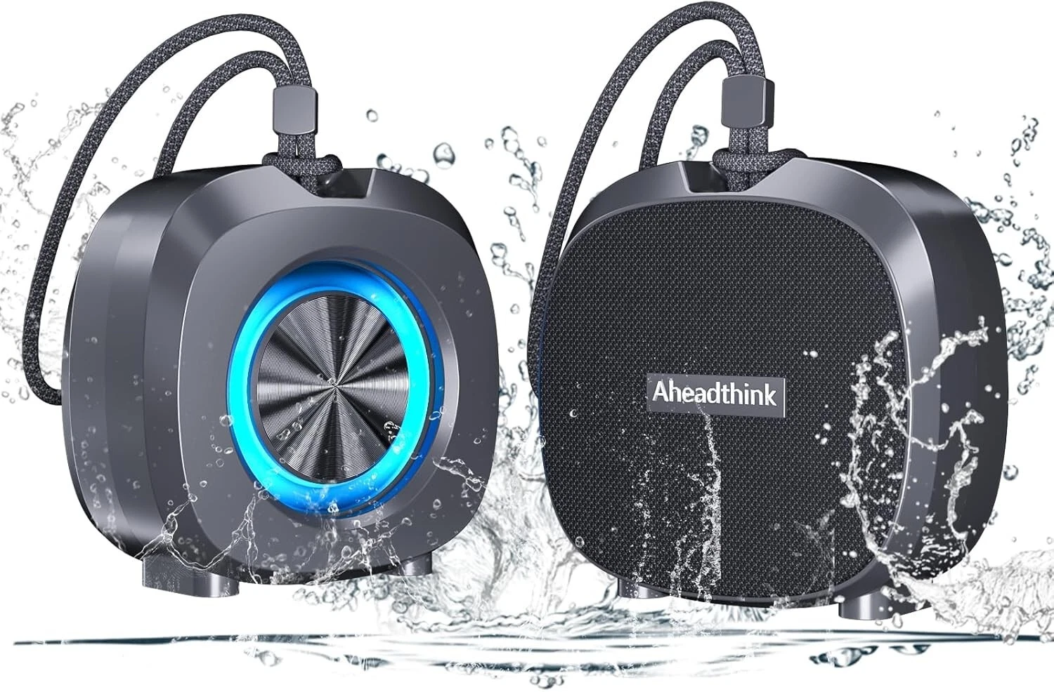 Portable IPX5 Waterproof Bluetooth 5 Speaker with RGB Lights