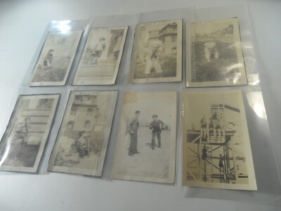 E9-16 Vintage estate photo lot of 8 photos 1925 Jacksonville beach 20's fun kids