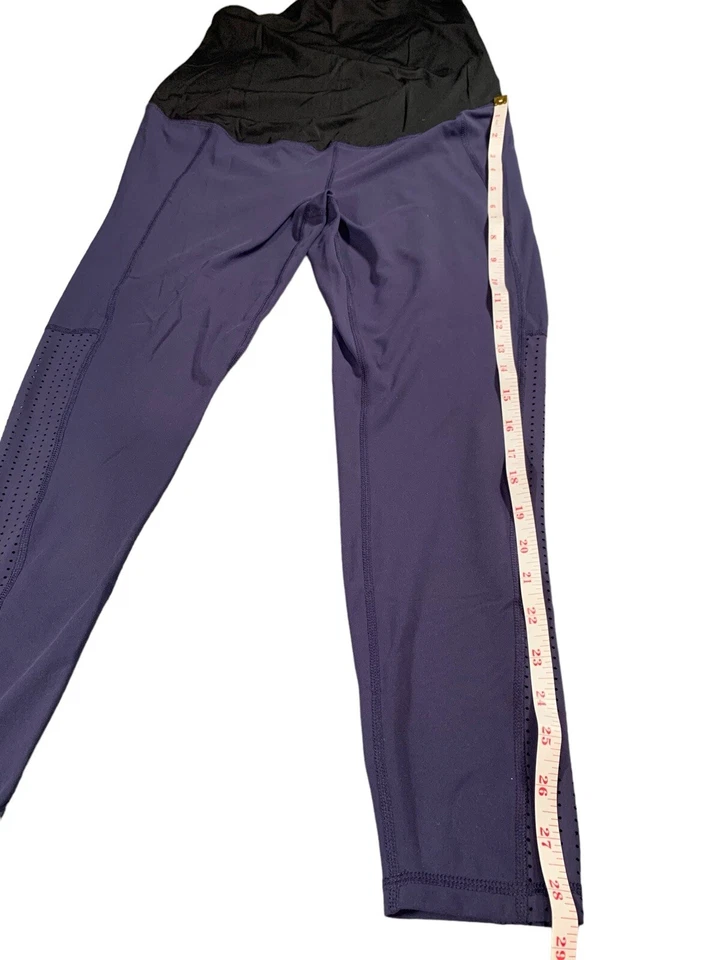 Isabel Maternity Active Leggings Womens size Medium Crossover Panel Blue - Image 4 of 4