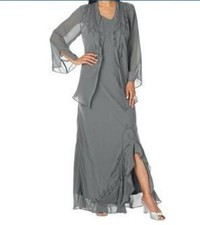 Mother Bride Groom Women's Wedding Prom jacket dress formal gown plus 32W34W4X5X