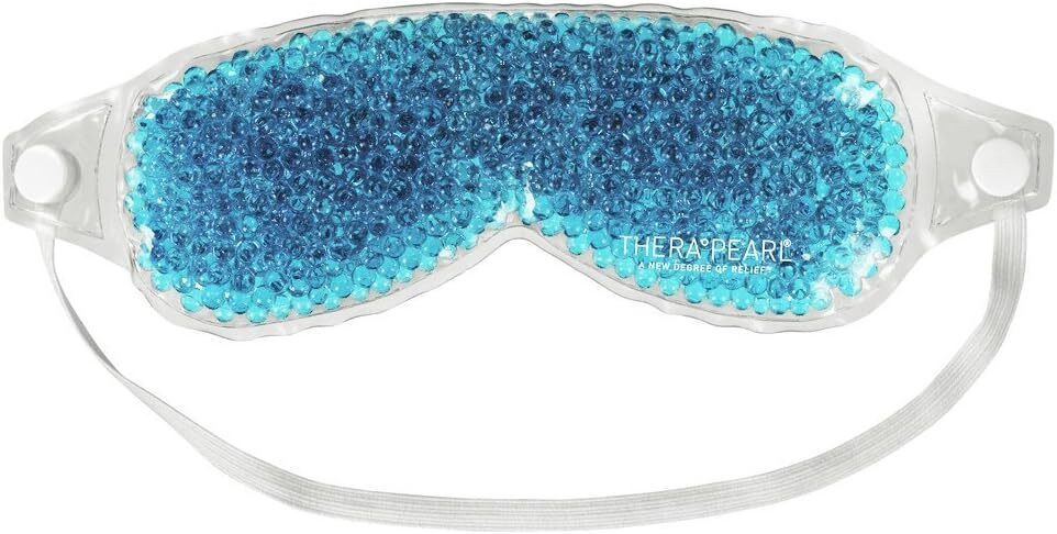 Eye Mask by TheraPearl, Ice Pack, Flexible Gel Beads for 9 x 2.75 Inch, Clear-image