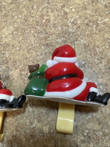 2 - Vintage Celluloid Santa and Bear with Naughty & Nice List stocking holders - Picture 18 of 24