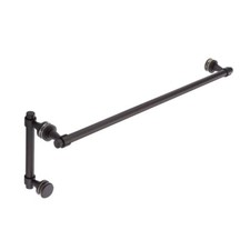 Concerto 24" Cuttable Towel Bar 8" Straight Pull Shower Door Combo Bronze