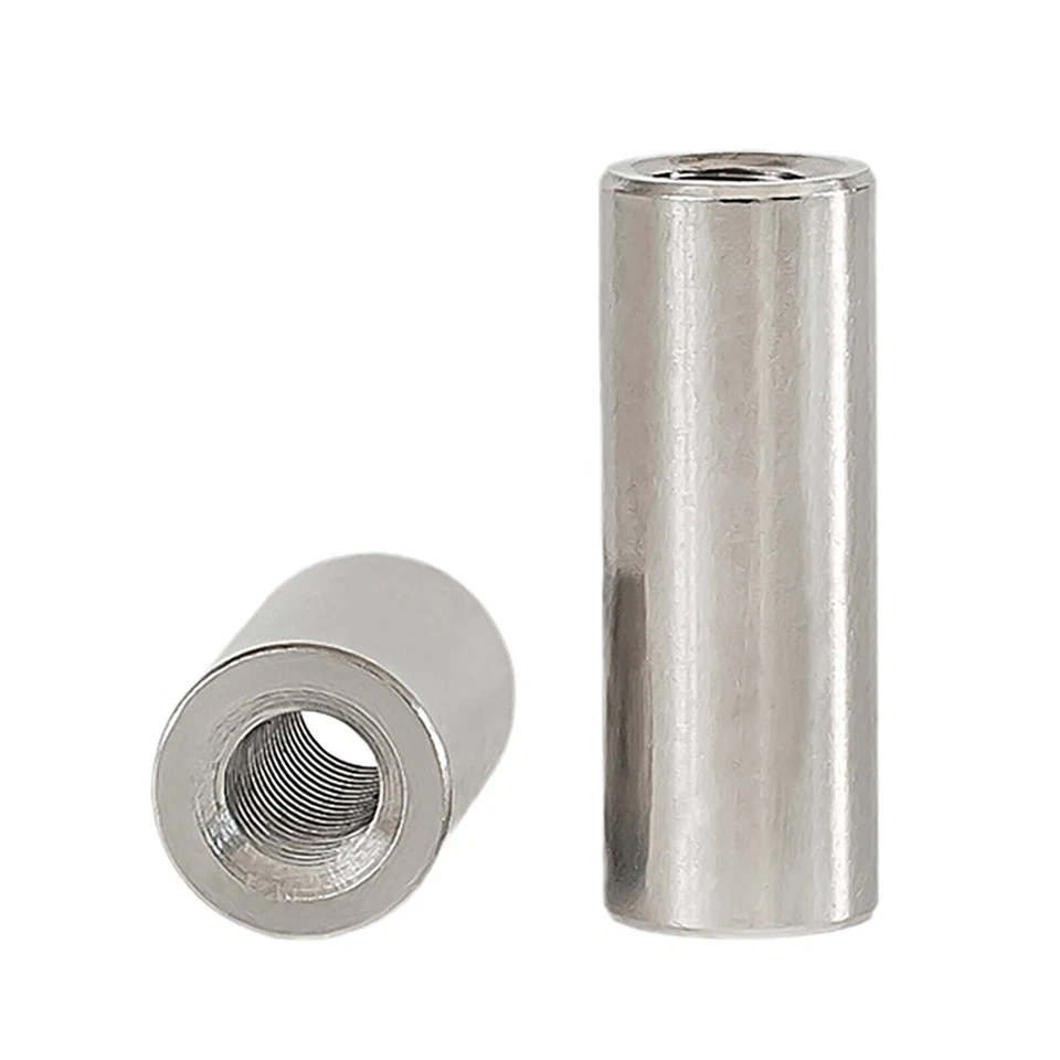 A2 304 Edelstahl Verbindungsmuffe Rund Langmutter Gewindemuffe M3 M4 M5 M6 ~ M20 - Bild 2 von 4