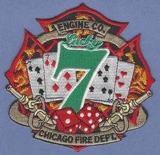 CHICAGO ENGINE COMPANY 7 FIRE PATCH LUCKY SEVEN