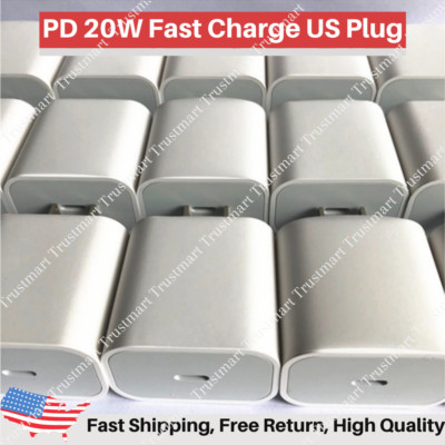 Bluk Lot 20W PD USB-C Power Adapter Fast Wall Charger For iPhone 12/13/14/15/16