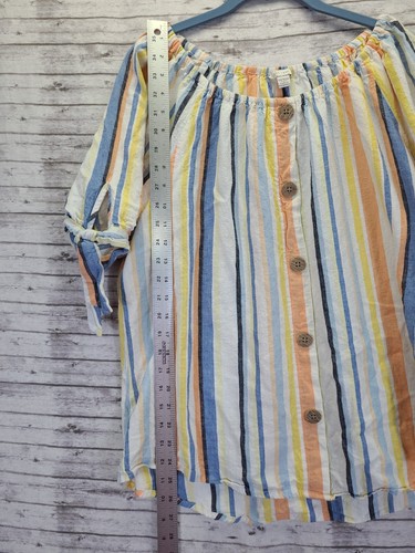 CATO Off Shoulder Linen Top Womens  Sz 14/16 Beach Coastal - Bild 6 von 10