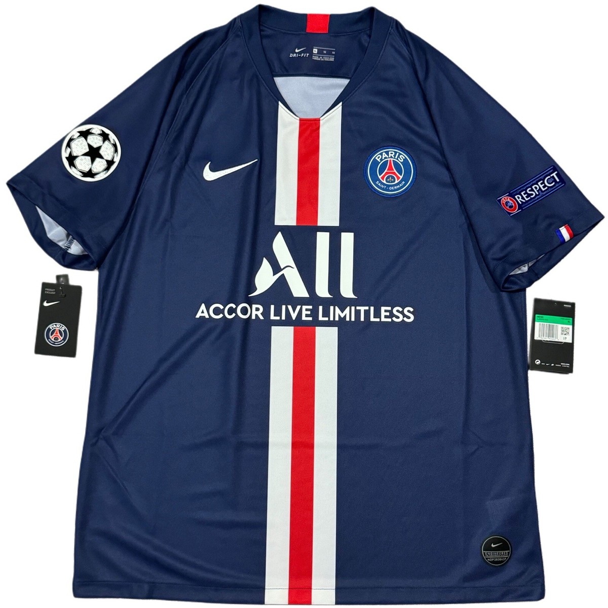 2019/20 PSG Home UCL Jersey #7 Mbappe XL Paris Saint Germain 2019/20 PSG Home UCL Jersey #7 Mbappe XL Paris Saint Germain