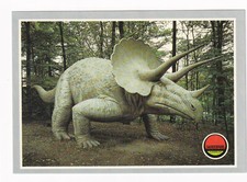 ancient postcard dinosaur park Kleinwelka Mały Wjelkow Triceratops 1988 //03