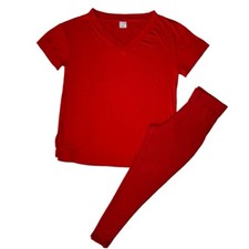 Soma Womens Top Tee Leggings 2-pc Set S True Red Sleepwear Comfort Loungewear