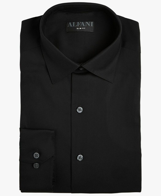 alfani black dress shirt