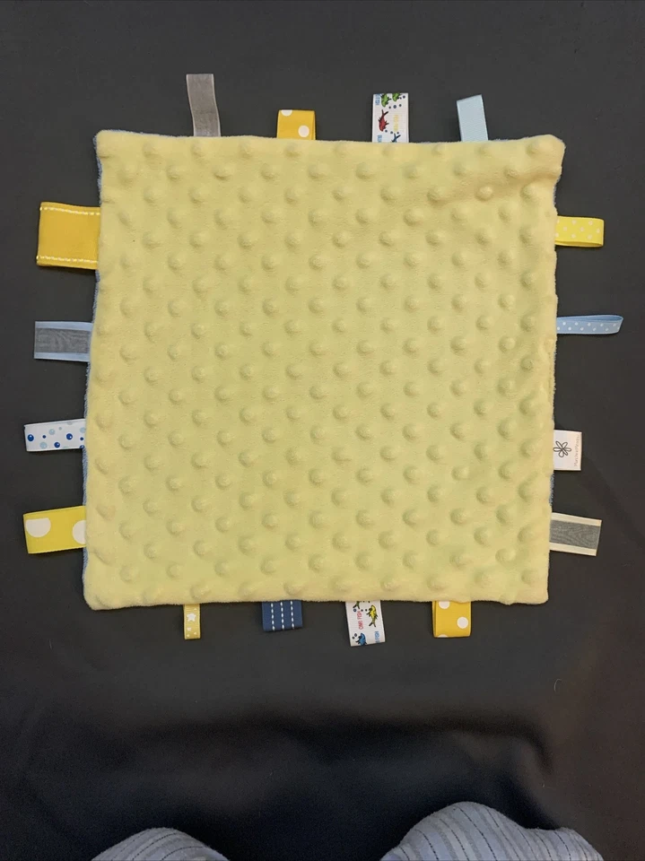 Манчкин луг синий желтый Minky лента ярлыки милый безопасности одеяло - Изображение 4 из 4