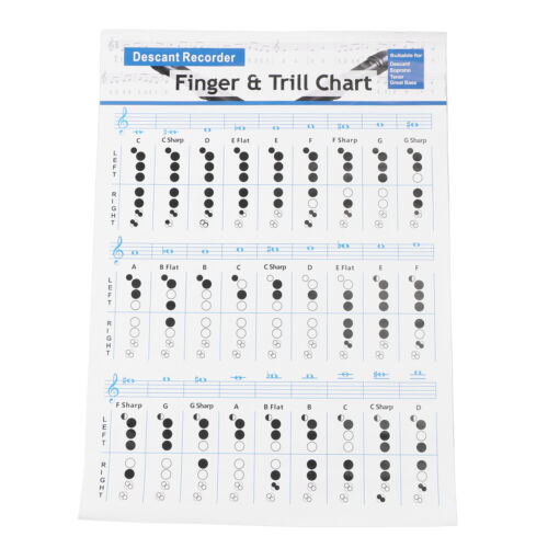 Clarinet Chord Fingering Chart 8 Hole Learning Aid Reference Music Poster NIU - Picture 1 of 12