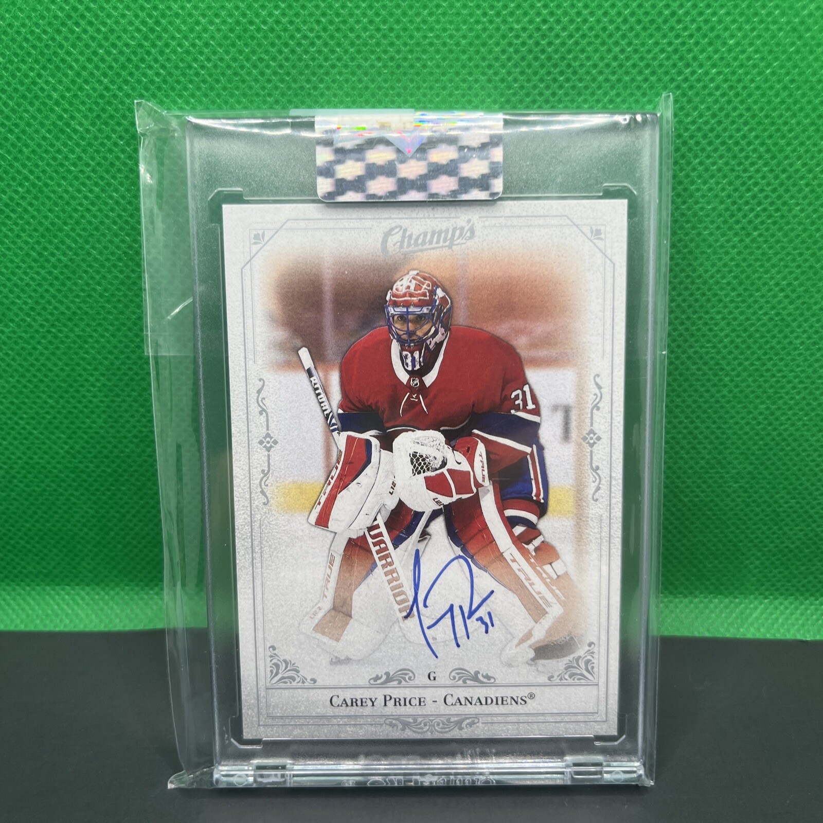 Carey Price #C-CP Hockey Cards 2020 Upper Deck Clear Cut Champs Autographs trading card — raw and PSA graded price guide