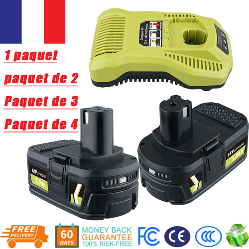 18V Pour batterie RYOBI 9Ah ONE & Plus batterie au lithium RB18L50 P108 P109 7Ah - Photo 1/27