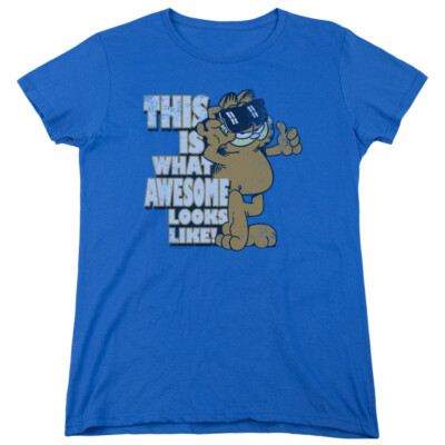 GARFIELD AWESOME Licensed Women's Graphic Tee Shirt SM-2XL
