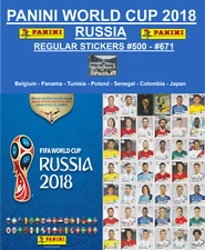 PANINI FIFA WORLD CUP RUSSIA 2018 - REGULAR STICKERS #500-#671 -BUY 1,GET 1 FREE