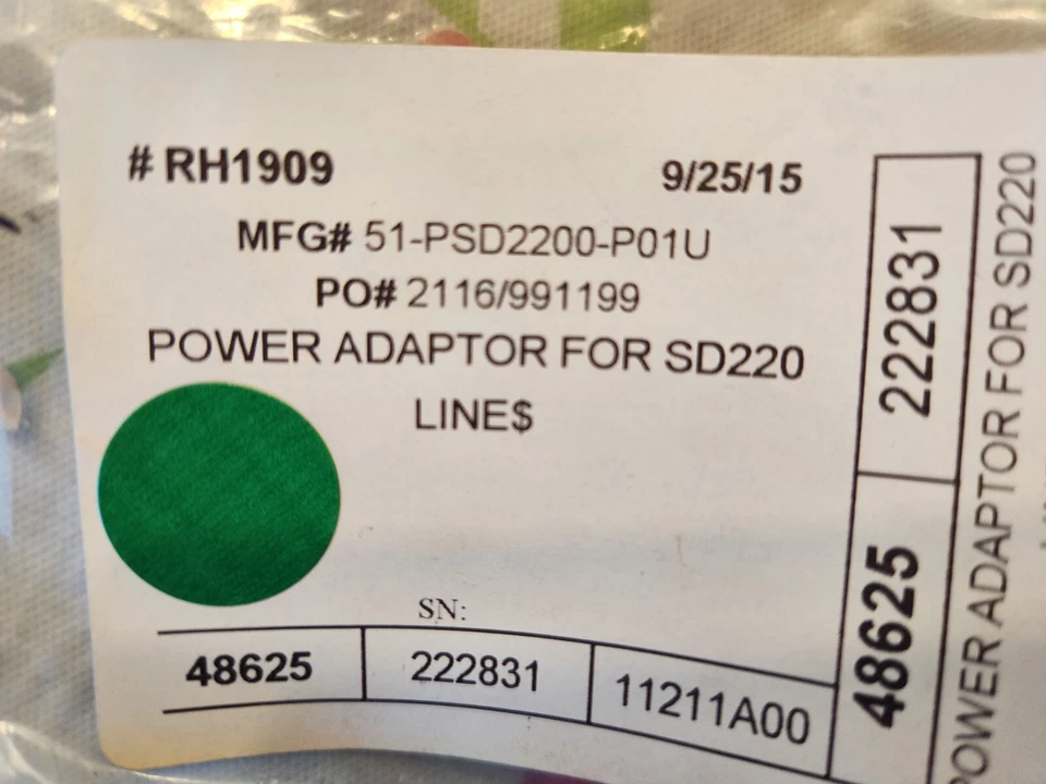 GeoVision DC 24V Power Adapter 51-PSD2200-P01U - Image 2 of 2