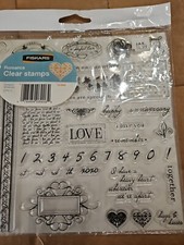 FISKARS Clear Stamps ROMANCE HUGE 8x8 Set LOVE CHERISH