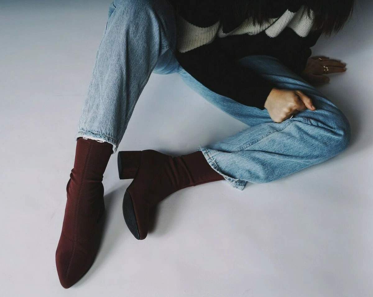 Vagabond MYA Classic Stretchy Ankle Boots Pointed Block Wine Red US5.5 / 36 | eBay