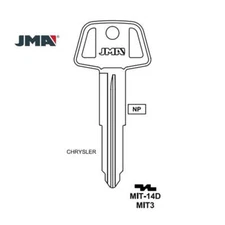 JMA Replacement Uncut Key Blank for Mitsubishi - MIT3 - X224 - MIT-14D (10 Pack)