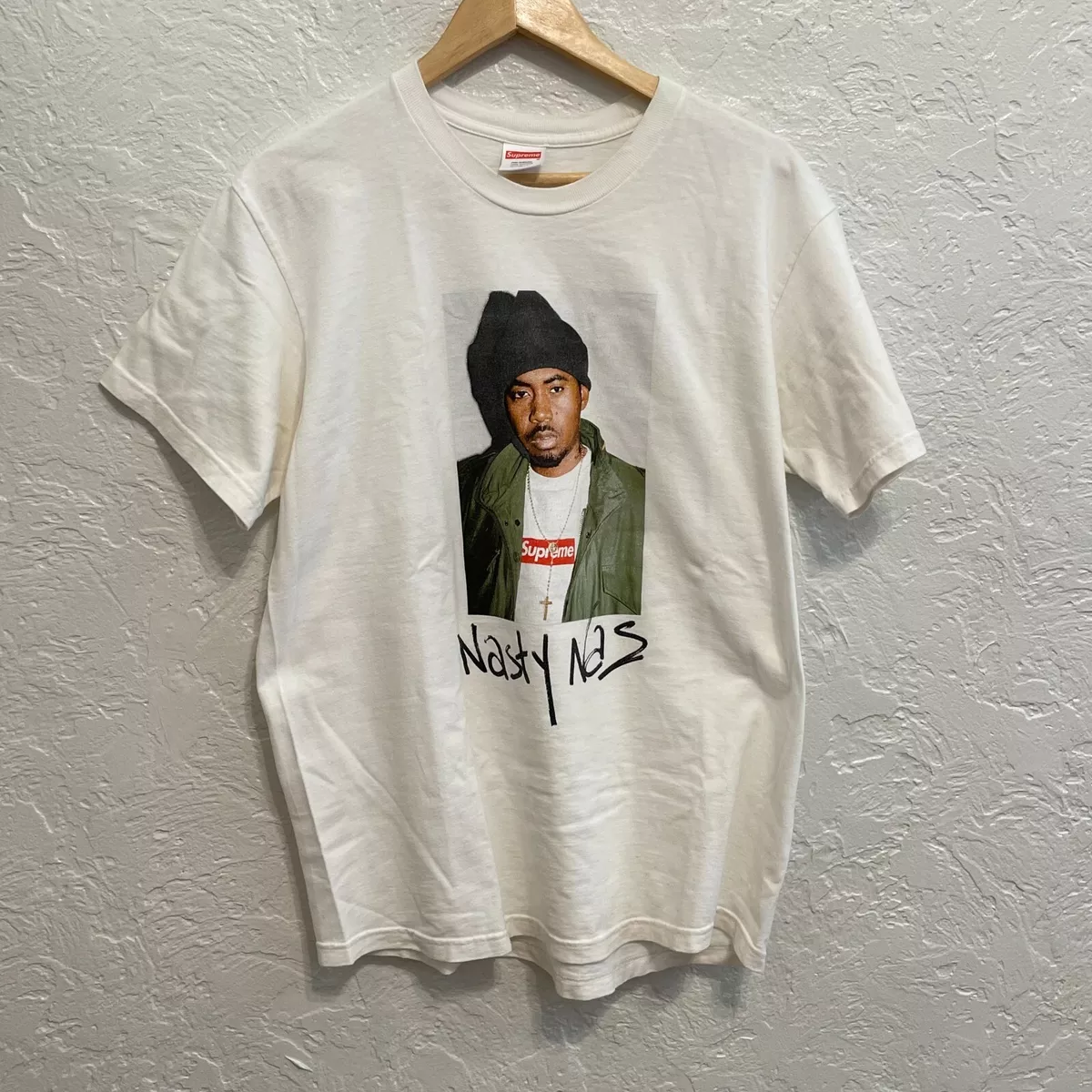 Supreme Nas Photo Tee White FW17 Size Medium Pre-Owned GREAT CONDITION  Nasty Nas