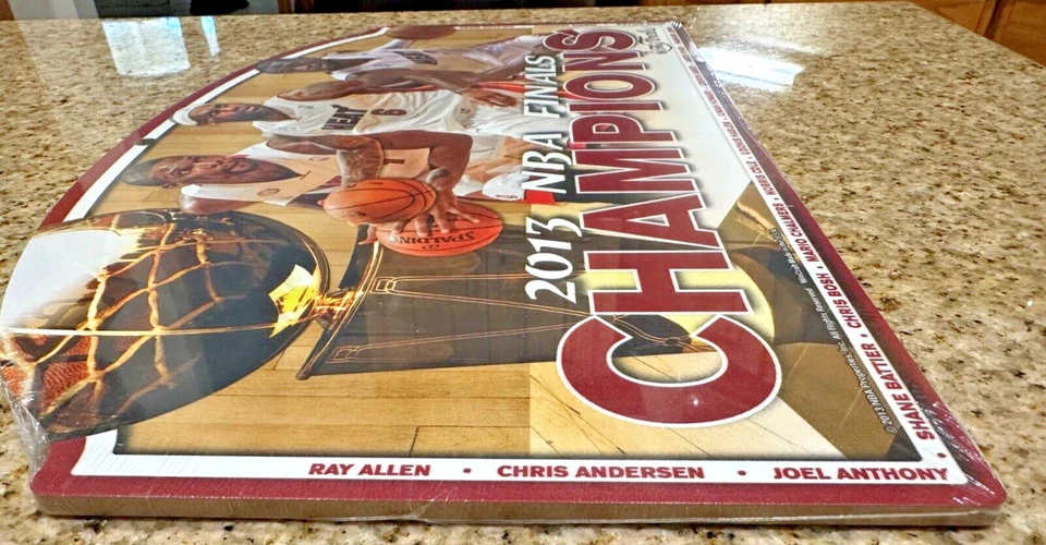 2013 Miami Heat NBA Finals LeBron James Champions Championship Wood Sign 17”X11” - Image 3 of 4