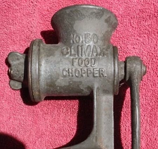 FOOD CHOPPER No-50 CLIMAX L.F&C NEW BRITAIN U.S.A PAT OCT 12 1897 HAND CRANK