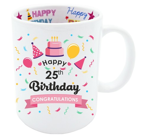 25th Birthday Gift Mug Present Idea For Women Men Age 25 Novelty Funny Keepsake - Picture 2 of 5