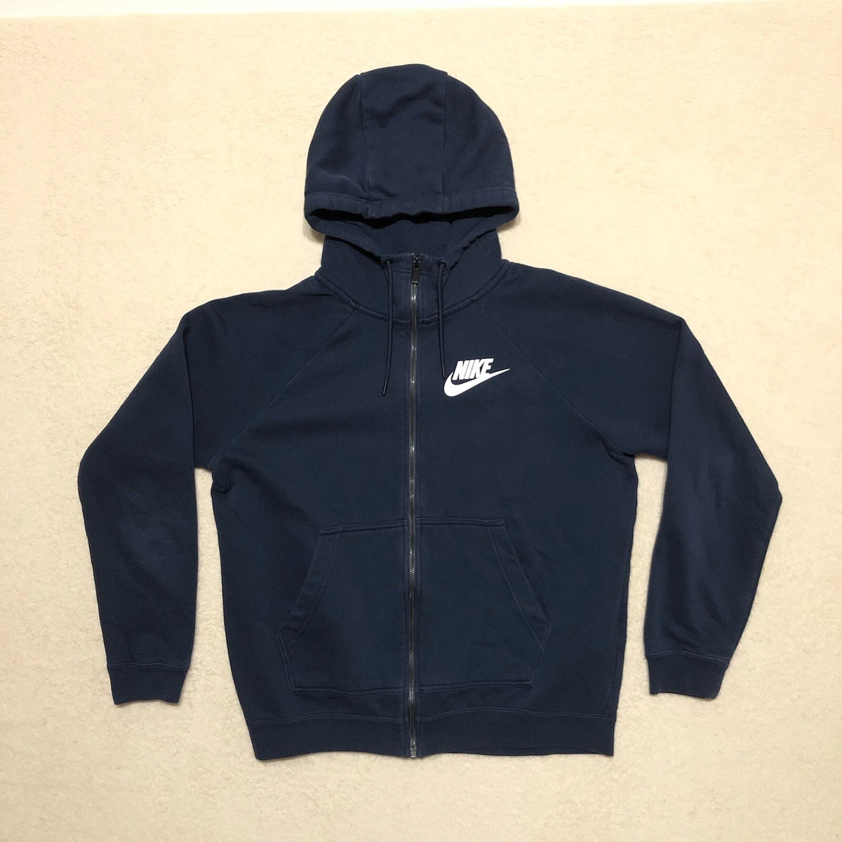 Nike Sportswear Rally Womens Medium Fitness Training Hoodie AJ7361-451 Navy  Blue