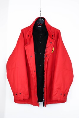 Ferrari Vintage 90s ©1999 Ferrari Idea S.A. Men's Red Racing Coat