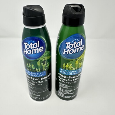 Total Home Woodland Scent Insect Repellent 6oz 2cans Brand New