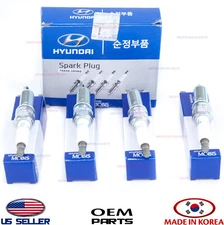 Genuine Spark Plugs Set 4 pcs OEM HYUNDAI KIA 1.6L turbo *see compatibility