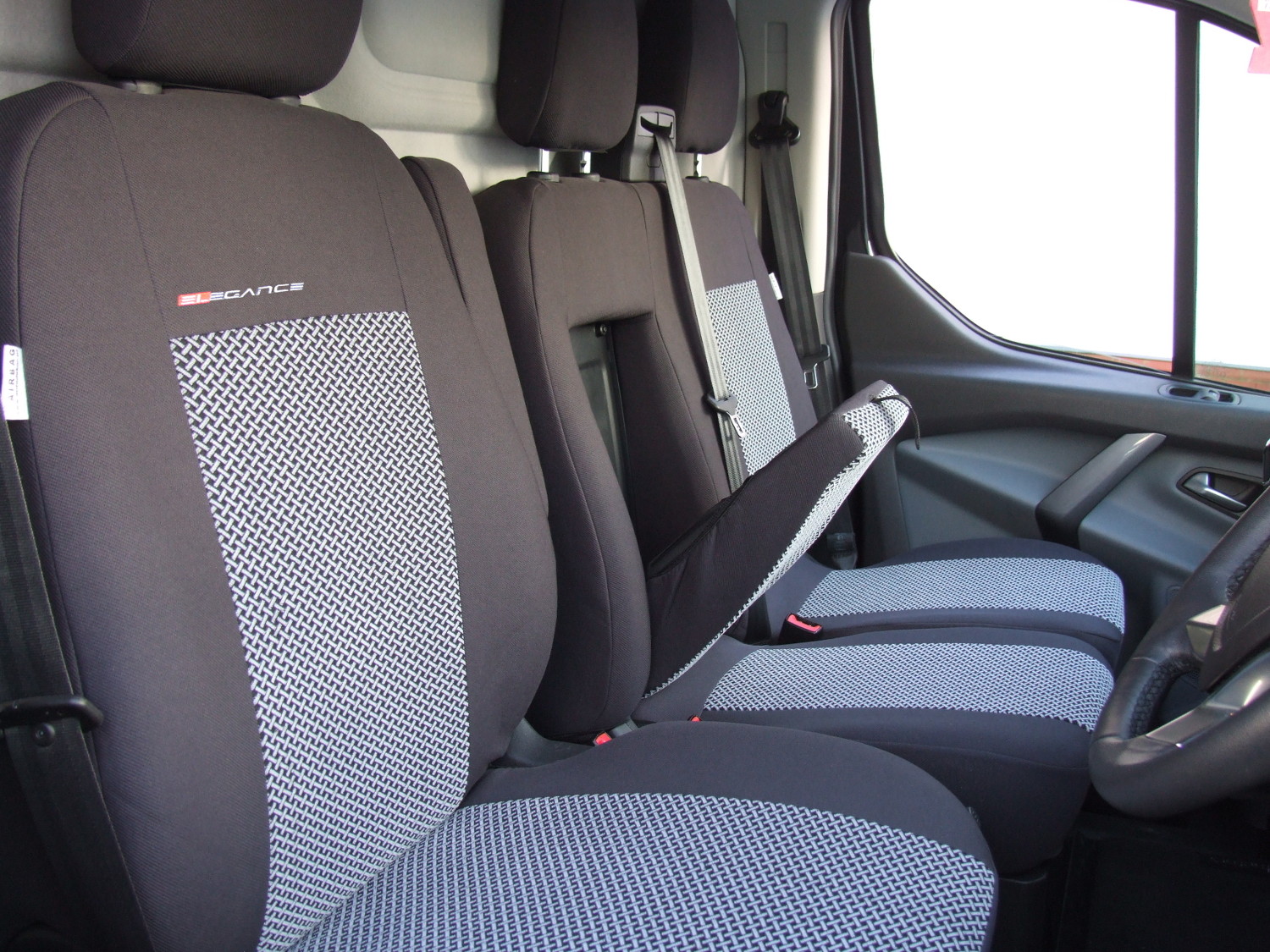 シートカバー Ford Transit250 1519ハワイアン2列目PINK W黒文カスタムシートカバー For 1519