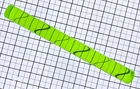 1 1/4” DIAMETER 6” INCH LONG GREEN ACRYLIC FLUORESCENT PLASTIC COLOR ROD CLEAR