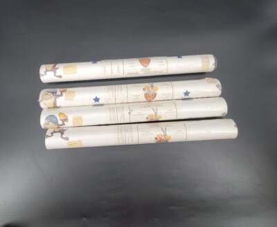 4 Roll Vintage Looney Tunes Taz Tasmanian Devil Football Vinyl Wallpaper
