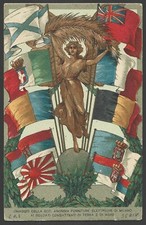 Cartolina Soc. Forniture Elettriche ai soldati combattenti Croce Rossa Italiana