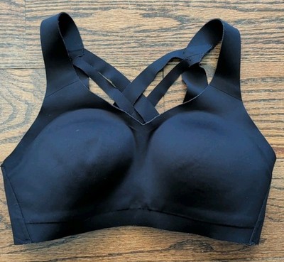 Lululemon Enlite Bra Weave Back Size 34B Black Running Athletic LW2CYES