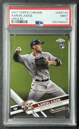 AARON JUDGE PSA 9 2017 TOPPS CHROME UPDATE #HMT40 ROOKIE RC YANKEES 023
