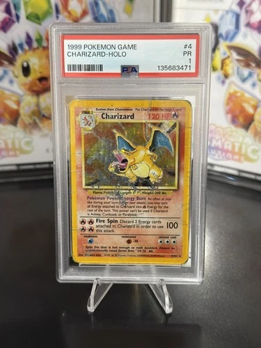 Pokémon TCG - PSA 1 - Charizard 4/102 - Base Set - POOR