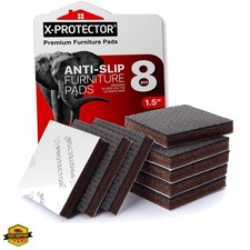 Non Slip Furniture Pads 8 pcs 1 1/2" - Furniture Grippers Self-Adhesive Rub...