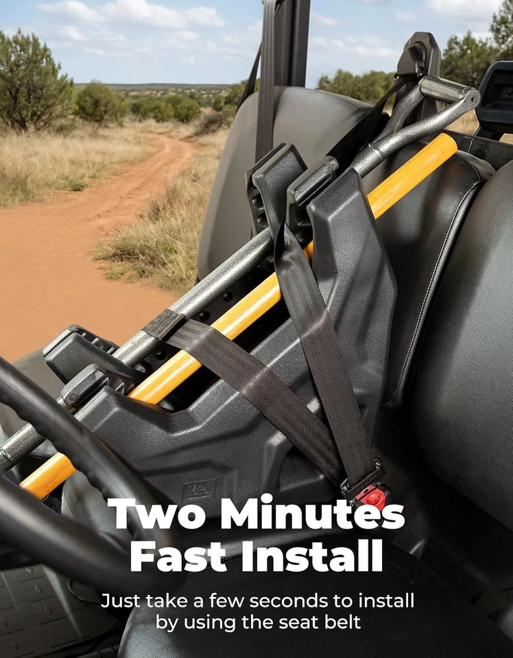 UTV 狩猎工具支架驾驶室座椅架适用于 Can-Am Polaris Pioneer UForce — 第 2/4 张图片