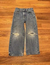 Levi  s 569 Regular Loose Straight Boys 5s Adjustable Waist Distressed Jeans